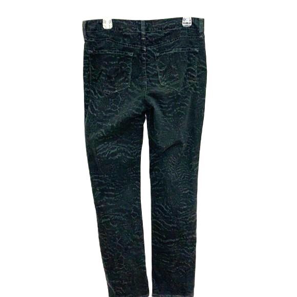 NYDJ Skinny Animal Print Lift Tuck Technology Charcoal Gray Black Size 10 - Picture 5 of 13
